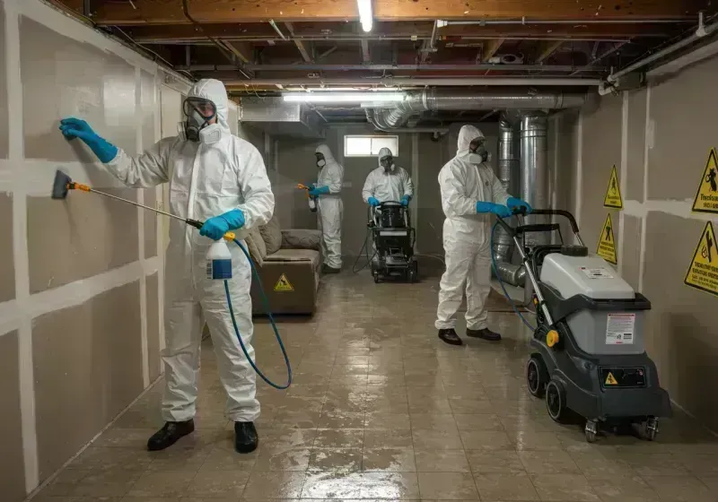 Basement Moisture Removal and Structural Drying process in Virginia City, MT